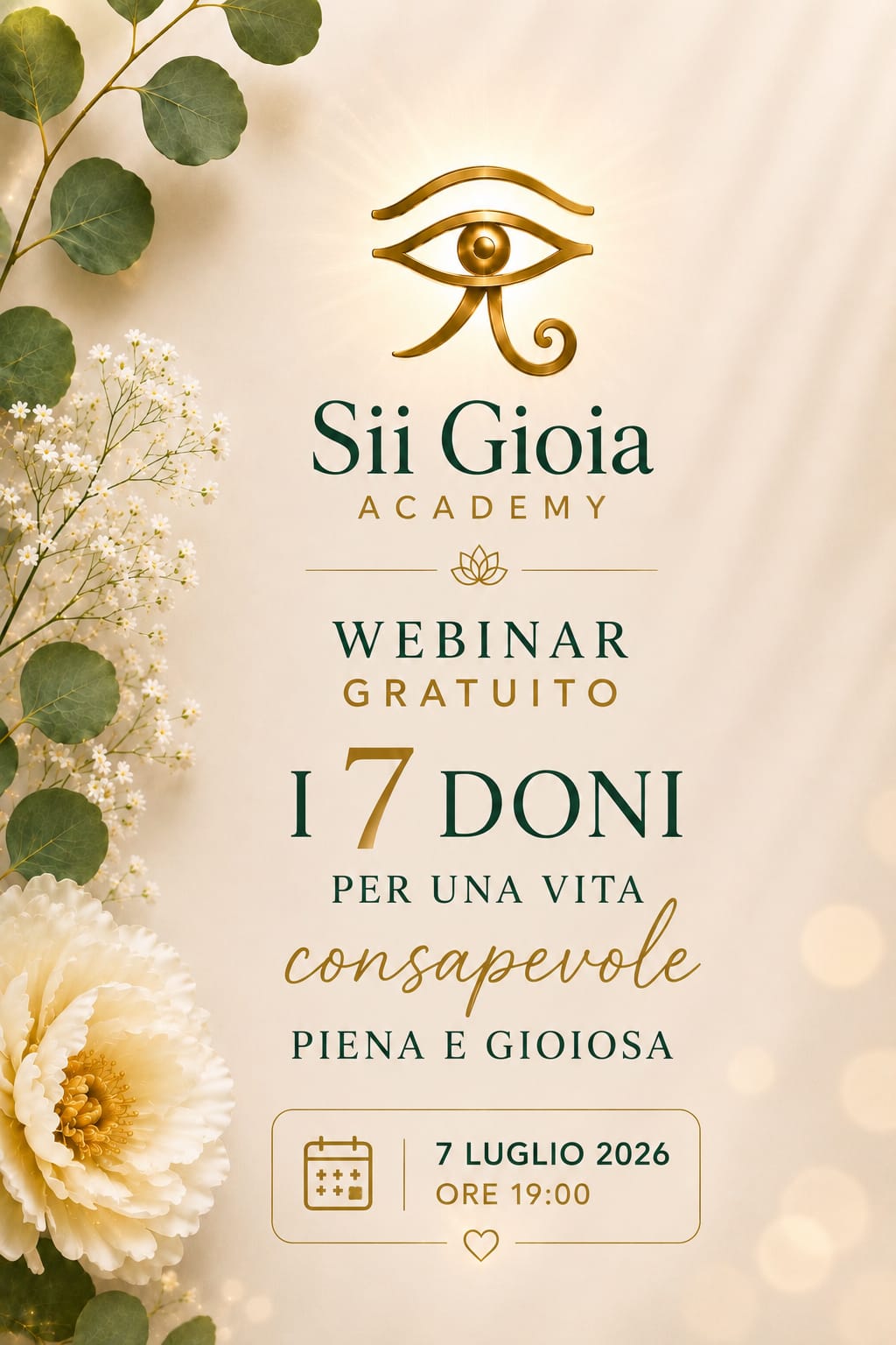 Webinar: I sette doni per una vita consapevole, piena e gioiosa